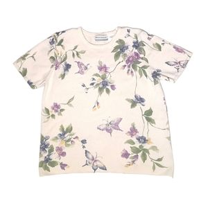 Alfred‎ Dunner Floral Beaded Sweater Size PL